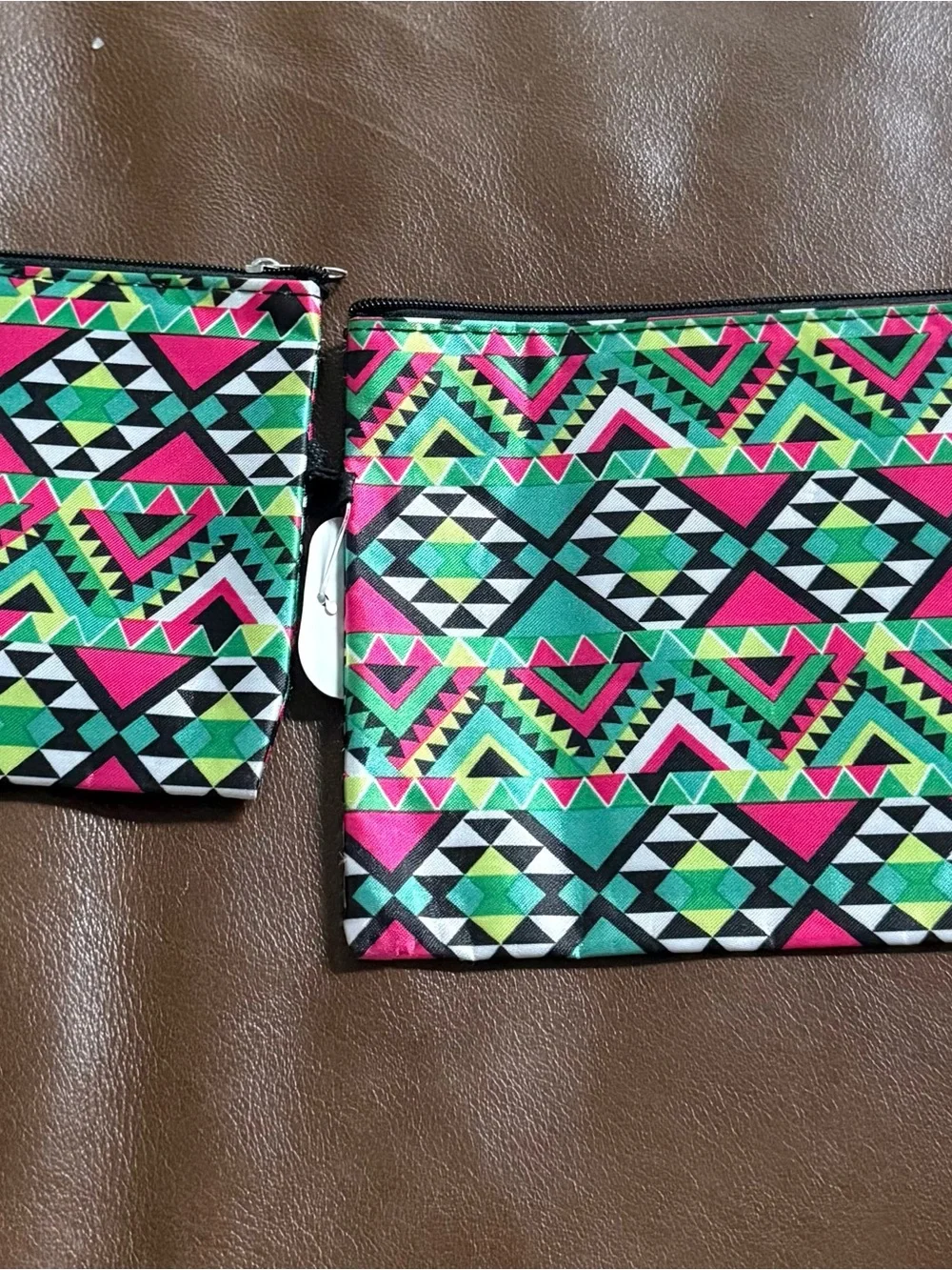 Geometric Aztec Print Makeup Travel bags- 2 pack